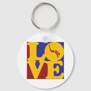 Scuba Diving Love Key Ring