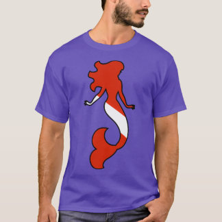 Scuba Diving Mermaid Diver Down Flag T-Shirt