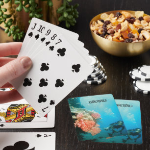 Scuba Diving Personalised Playing Cards