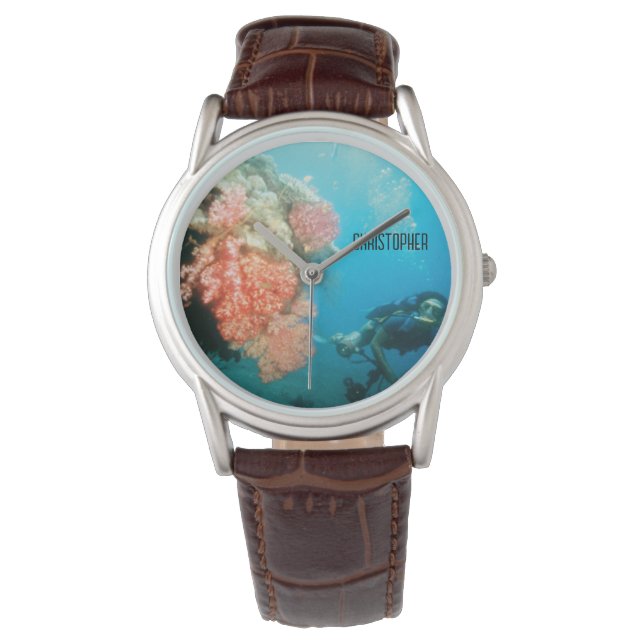 Scuba Diving Personalised Watch (Front)