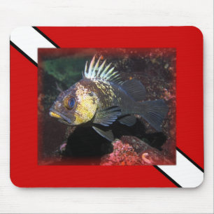 Scuba Diving Rockfish - Mousepad