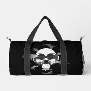 Scuba Diving Skull and Sharks Duffle Bag