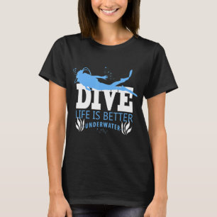 Scuba Diving Snorkelling Freedivers Loves Life Und T-Shirt