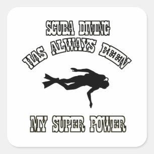 SCUBA DIVING sports designs Square Sticker