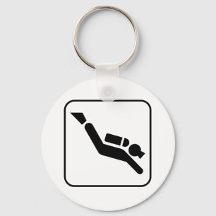 Scuba Diving Symbol Keychain