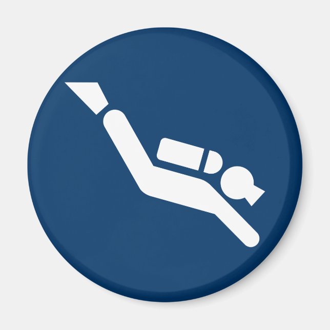 Scuba Diving Symbol Magnet (Front)