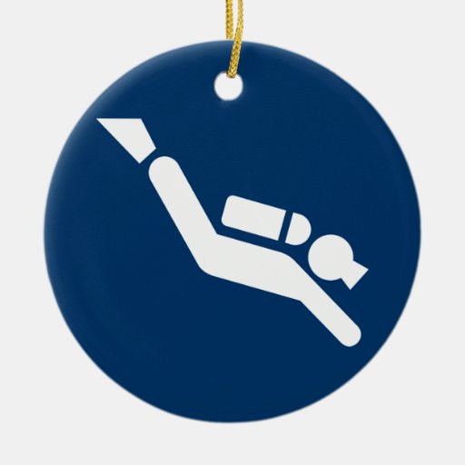 Scuba Diving Symbol Ornament | Zazzle