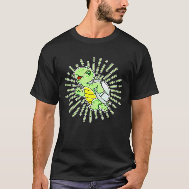 Scuba Diving Turtle Diving Diver Ocean T-Shirt (Front)