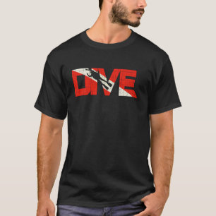Scuba Diving Under Water Vintage Aquatic Diver Swi T-Shirt