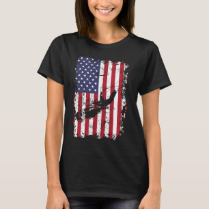 Scuba Diving USA Flag Diver Freediving T-Shirt