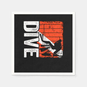 Scuba Diving Vintage Dive Scuba Diver Down Flag Napkin