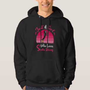 Scuba Diving Vintage Just A Girl Who Loves Scuba D Hoodie