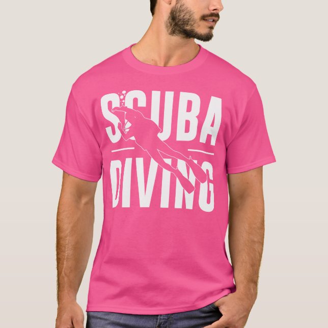 Scuba Diving With A Suba Diver T-Shirt (Front)