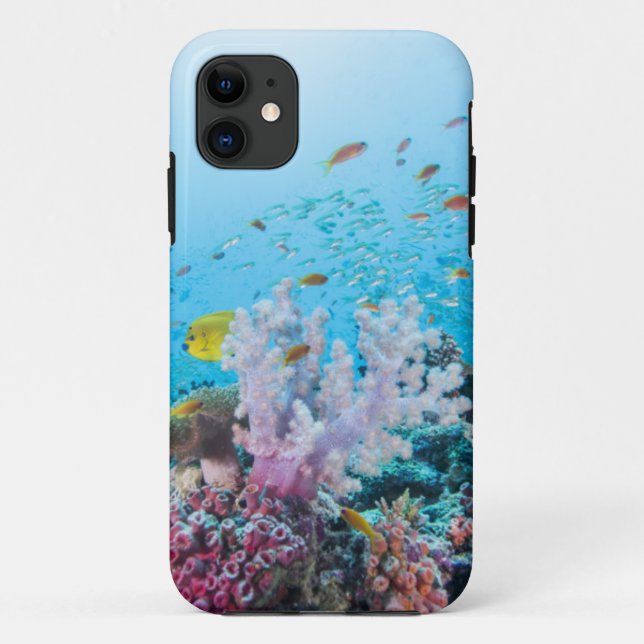 Scuba Diving With Colourful Reef And Coral Case-Mate iPhone Case (Back)