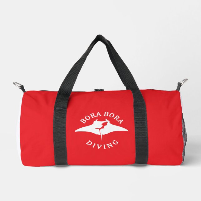 Scuba Diving With Manta Rays At Bora Bora Duffle Bag (Front)