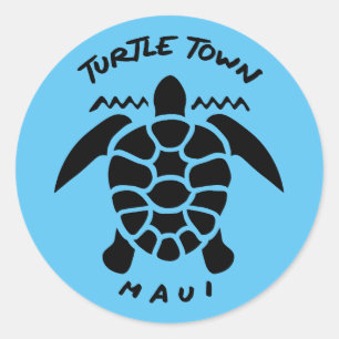 Scuba Diving With Sea Turtles - Turtle Town Maui Classic Round Sticker