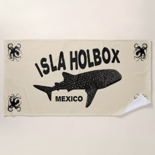 Scuba Diving With Whale Sharks Isla Holbox Mexico Beach Towel