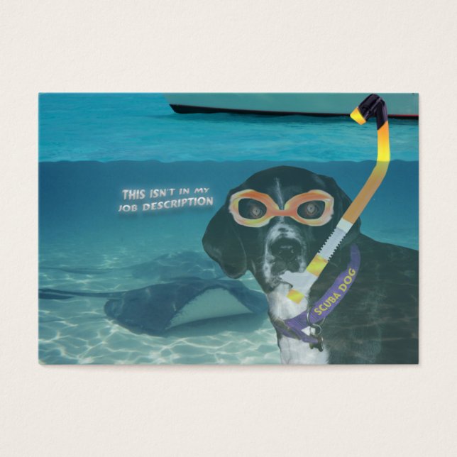 Scuba Dog "Going the Extra Mile" Trading Card (Front)