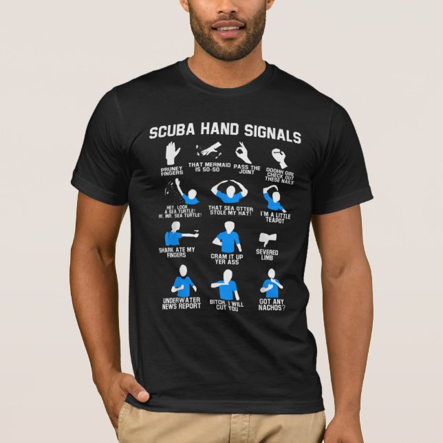 Scuba Hand Signals T-Shirt (Front)