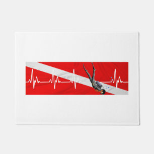 SCUBA Heartbeat Diving Doormat