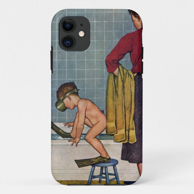 Scuba in the Tub Case-Mate iPhone Case (Back)