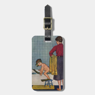 Scuba in the Tub Luggage Tag