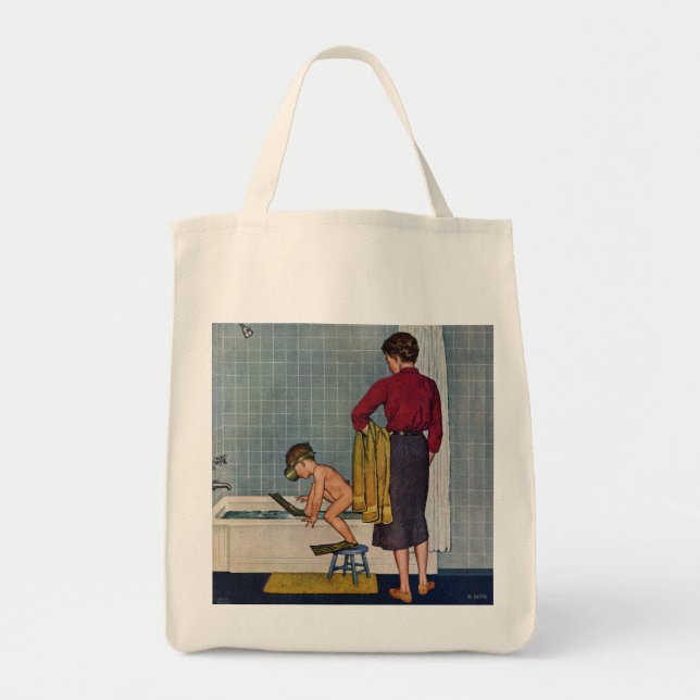 Scuba in the Tub Tote Bag (Front)