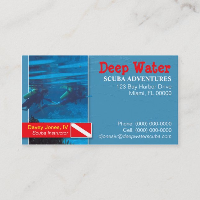 Scuba Instructor Business Card (Front)