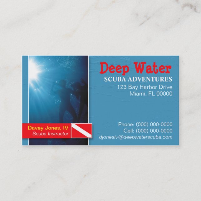 Scuba Instructor Business Card (Front)