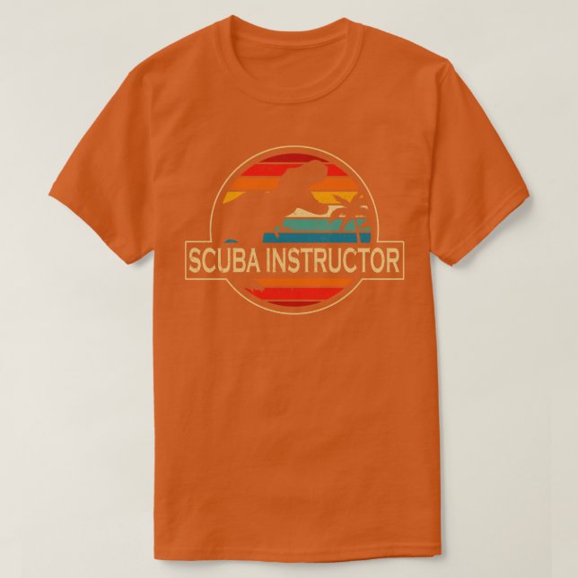 Scuba Instructor Dinosaur T-Shirt (Design Front)