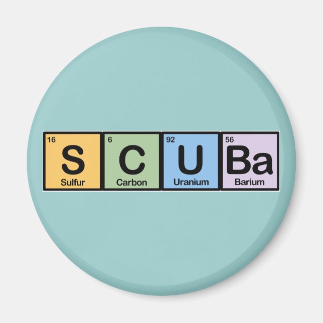 Scuba made of Elements Magnet (Front)