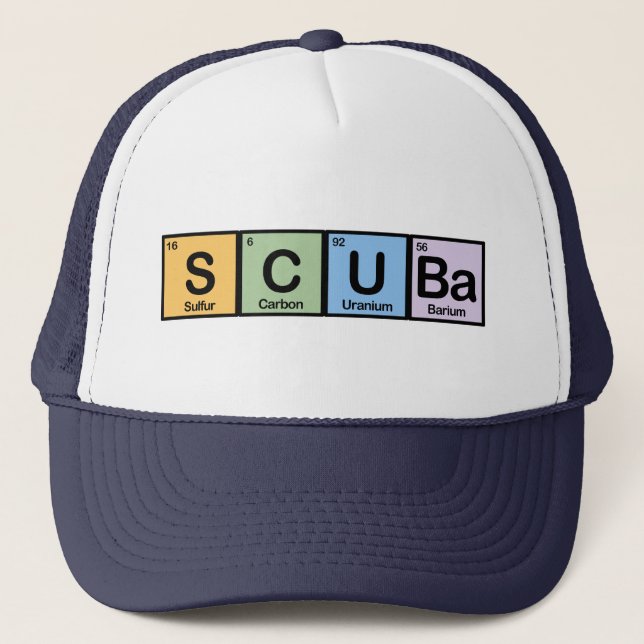Scuba made of Elements Trucker Hat (Front)
