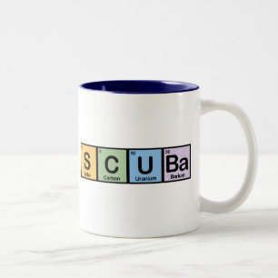Scuba made of Elements Two-Tone Coffee Mug