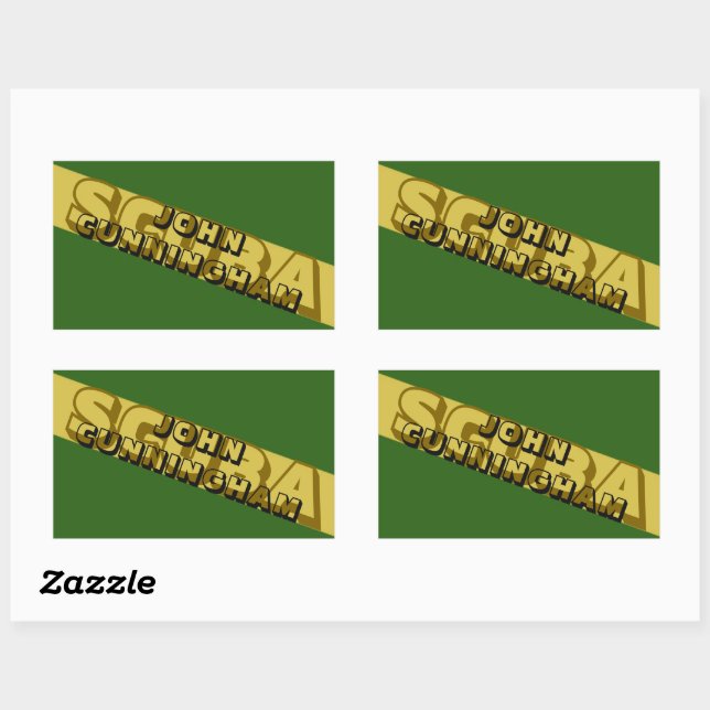 SCUBA NITROX. SCUBA CAMOUFLAGE. MILITAR STYLE. RECTANGULAR STICKER (Sheet)