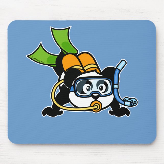 Scuba Panda Mouse Mat (Front)