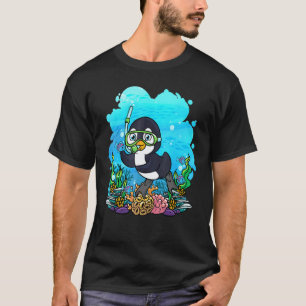 SCUBA Penguin Diver Design T-Shirt