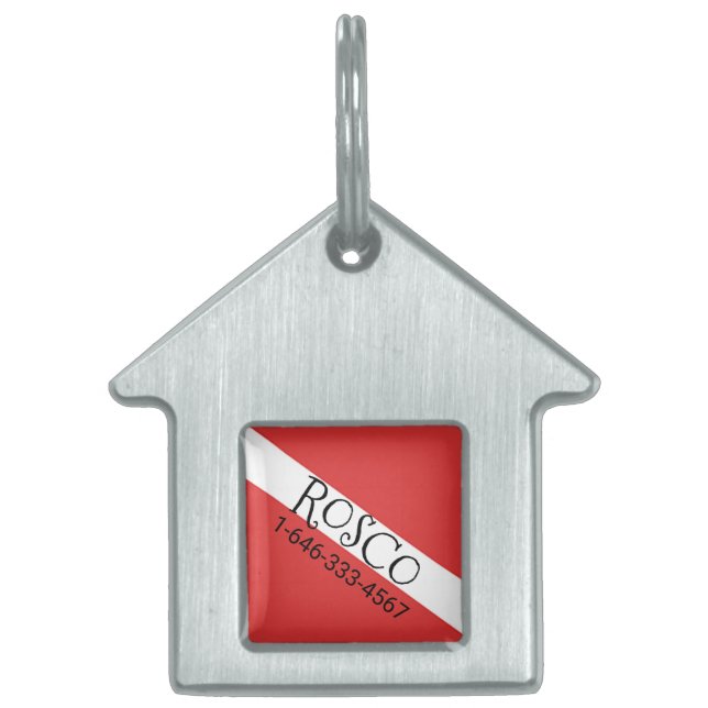SCUBA PET FLAG PET ID TAG (Front)