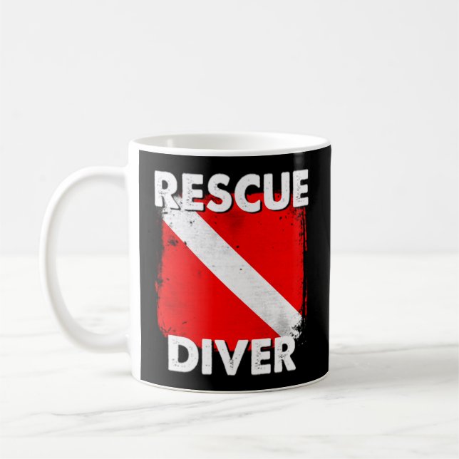 Scuba Rescue Diver For Instructors Students Divers Coffee Mug (Left)