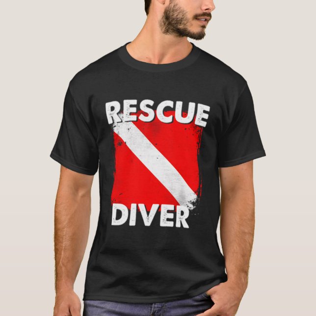 Scuba Rescue Diver For Instructors Students Divers T-Shirt (Front)