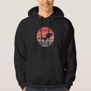 Scuba Retro Sunset Scuba Diving Hoodie