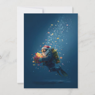 Scuba Santa Christmas Cards