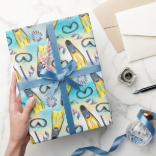 Scuba Snorkel Wrapping Paper