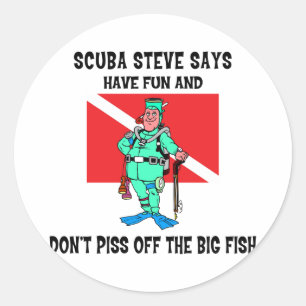 SCUBA Steve Classic Round Sticker