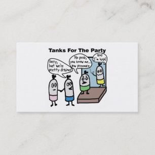 Scuba Tanks Party Business Card