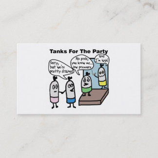 Scuba Tanks Party Business Card