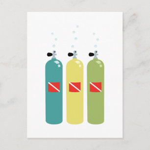 Scuba Tanks Postcard