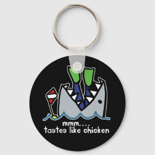 Scuba Tastes Chicken Shark Key Ring