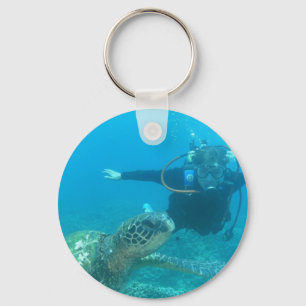 Scuba Underwater Life Keychain