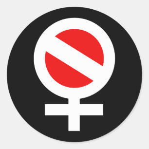 Scuba Woman Classic Round Sticker