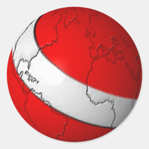 Scuba World Classic Round Sticker
